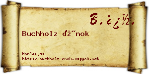 Buchholz Énok névjegykártya